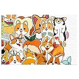 BHICULTD Cute Doodle Fußmatte für Hunde und Katzen, für den Eingangsbereich, rutschfest, waschbarer Teppich für Veranda, Küche, Eingang, 40 cm x 60