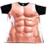 Mao Fun T Shirt Six Pack Spaßshirt Waschbrettbauch (L)