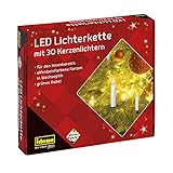 Idena 38203 - LED Micro Lichterkette mit 200 LED in warmweiß und Sterndeko in silber, mit Transformator, 8 Stunden Timer Funktion, ca. 23 m lang, für Partys, Weihnachten, Deko, H