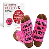 EYNOCA Lustige Socken Geschenke für Männer Frauen - Weihnachtssocken, Geburtstagsgeschenk, Witzige Nikolaus Geschenke | Wenn Du Das Lesen Kannst Bring Mir Etwas Schokolade…