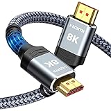 HDMI Kabel 2m 8K, 2.1 Snowkids 48Gbps Highspeed 8K@60Hz HDMI Kabel 4K@120Hz 7680P, für PS5 Konsole, DTS: X, HDCP 2.2&2.3, HDR 10, eARC, kompatibel mit PS5/4/3 X-BOX HDTV