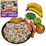 LuCano 20 kg Complete 3 in 1 Mix Kartoffelflocken + Obst + Gemüseflocken Mischung | Flocken-Mix | Ergänzungsfutter | Barfflocken | Hundefutter Hundeflocken Gemüseflocken | Futter Ergänzung