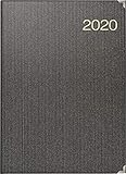 rido/idé 702750590 Buchkalender Conform (1 Seite = 1 Tag, 210 x 291 mm, Kunststoff-Einband Visicron metallic, Kalendarium 2020, mit Metallecken) schw