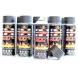 5x 400ml LACKSPRAY/THERMOLACK für Öfen, Heizkörper, Kamin, Auspufflack hitzebeständig 800°C schw