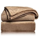 BEDSURE Decke Sofa Kuscheldecke Camel - XL Fleecedecke für Couch weich und warm, Wohndecke flauschig 150x200 cm als Sofadecke Couchdeck