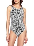 MEGAMI Damen Einteiler Badeanzug Shaping Badeanzug Bauchweg Bauchweg Schwarz Weiß, schwarz, weiß, 44