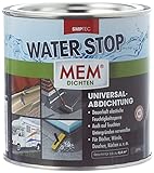 MEM Water Stop, Universalabdichtung und Feuchtigkeitssperre, Optimal geeignet für die Innen- und Außenanwendung, Lösemittel-, silikon- und bitumenfrei, Dichtet sofort, Grau, 1 kg