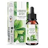 Lebensgrün Chlorophyll flüssig aus Alfalfa - 50ml flüssiges Chlorophyll - 200mg liquid Chlorophyll je Tagesdosis - Chlorophyll Tropfen als Alternative zu Chlorophyll Tab