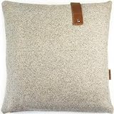 Miqio® Zierkissen aus Filz mit Echtleder (Sofakissen 'Stockholm' mit Innenkissen) 40x40