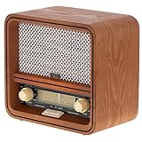 CAMRY CR 1188 Radio mit Holzgehäuse, Retro Radiogerät mit AM/FM, Nostalgieradio mit Bluetooth, USB-Port, Vintage Küchenradio mit Frequenzsk