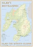 Whisky Distilleries Islay - Tasting Map: Laminierte Tischkarte - Format 21 x 30