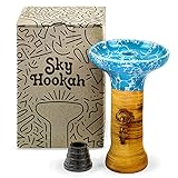 Sky Hookah Shisha Phunnel Kopf – Medium – Qualitativer Tonkopf mit Glasur - Gratis Kopfdichtung im Set - Ideal geeignet für Smokebox & HMD - Shisha Tabak Kopf Phunnel M B