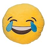 Ducomi Emoji-Kissen, Emoticon, Smiley und Poo, weich, 30 cm, Gadget, Geburtstagsgeschenk, Dekokissen für Partys – Versand von IT (Face 03)