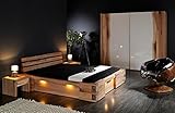 shogazi  Schlafkultur Massivholzbett Walküre - rustikales Designerbett, Größe:180x200