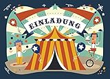 12 Einladungskarten Zirkus zum Kindergeburtstag + 13 Sticker GRATIS - für Jungen und Mädchen/Circus Zirkusparty Mitgebsel Geburtstagseinladungen Karten Einladungen Geburtstag