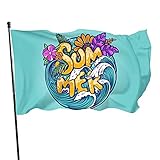 GERERIC Hallo Tropischer Sommerstrand Flagge 90X150 Fahnen Banner Outdoor Garden Flags Welcome Piraten Flagge Für Terrasse Bauernhaus Party