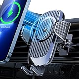 andobil Handyhalterung Auto mit Ladefunktion Wireless Charger [Schnellladegerät] Metallclip Handyhalter KFZ Lüftung Kabelloses Qi Ladestation Handy Halterung für iPhone 13/12 Samsung Huawei LG usw