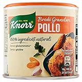 Knorr Brodo Granulare Pollo 100% Ingredienti Naturali granulierte Hühnerbrühe 135g Geschmack für Ihre Gerichte Gluten-frei laktosefrei 100% Italienische Brühe 100% Natürliche Z