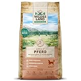 Wildes Land - Nr. 3 Pferd - 12 kg - mit Kartoffeln und Wildkräutern - Glutenfrei & Hypoallergen - Trockenfutter für Hunde - Hundefutter mit hohem Fleischanteil Hohe Verträglichk
