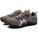 Outdoor Bergsteigen Schuhe Casual Sport Herren Wanderschuhe Schnürschuhe zum Klettern Berg rutschfest und tragbar braun, 43 U