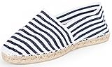 Sommerlatschen Espadrilles, Handmade, Blau-Weiß gestreift, Unisex, SL1271, Größe 41