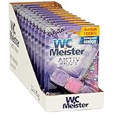 WC Meister WC Stein Aktiv Kraft, WC Reiniger, 12 Stück, Duftspüler mit Aktiv-Schaum (Lavendel)