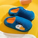 Perferct Pantoffeln Damen,Herbst/Winter, Der Auf rutschfeste Baumwollpantoffeln FüR Den Innenbereich Tritt, Bequeme Hausschuhe Mit Rundem Kopf FüR MäNnliche Und Weibliche Paare-EIN_42-43