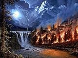 Voller Quadrat/rund Bohrer 5D DIY Diamant Malerei Wasserfall Mosaik Stickerei Kreuzstich Landschaft Strass Bilder A7 40x50