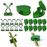 AIEX 100PCS Rankhilfe, Pflanzenclips Pflanzenclips für Kletterpflanzen Klammern für Kletterpflanzen Pflanzenrebenwandclips für Heimtextilien Drahtbefestigung Kabelorg