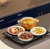 JUYICAI Elektrisches Warmhaltetablett, Warmhalteplatte, Warmhaltetablett, Multifunktionale Kochplatten Mit Einstellbarer Temperaturregelung, Für Buffets, Party, Partys, Catering, Abendessen Zu H