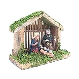 Jingshan Krippen - Weihnachtskrippe Mit Figuren, Krippe Set Weihnachten Figuren Aus Harz, Weihnachtskrippe Aus Polyresin Für Holiday Decor (Krippe Weihnachten)