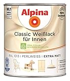 Alpina Classic Weißlack für Innen Perlweiss extra matt 0,75 L