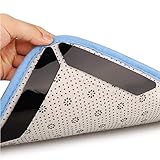 Rutschfeste Teppich-Pads mit Anti-Rutsch-Aufkleber, vielseitig einsetzbar, wiederverwendbar, Nano-Gel-Pads für Zuhause, Büro, Küche, Badezimmer, 8 Stück