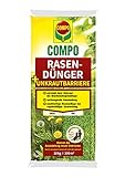 COMPO Rasendünger + Unkrautbarriere,Vorbeugende und nachhaltige Rasenpflege, Feingranulat, 10 kg, 200 m²
