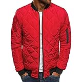 XPDD Herren Bomberjacke mit Reißverschluss Leichte Übergangsjacke mit Stehkragen Steppjacke Fliegerjacke Pilotenjacke College Jacke Baseball Sportjacke Freizeitjacke Blouson Windjacke Streetw