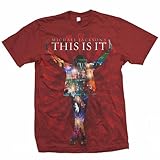 Bravado Jackson,Michael - This Is It Collage 0921500 Unisex - Erwachsene Shirts/ T-Shirts, Gr. 42/44 (XL), Rot (rot)