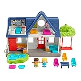 Fisher-Price HCJ46 - Little People Spielhaus, Spielset mit Smart-Stages-Lerninhalten für Kleinkinder und Vorschulkinder, von 1 bis 5 Jahren – deutschsprachig