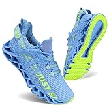 Vivay Damen Tennis Sportschuhe Breathable Gym Running Fashion Sneakers, Blau , 40 EU