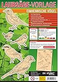 Laubsägevorlage Einheimische Vögel: Laubsägevorlage für fünf einheimische Singvögel aus hochwertigem 3mm Pappelsp