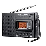 Eachui Tragbarer AM FM Radio, Kleines Radio mit Lautsprecher, Kopfhörerbuchse, Sleep-Timer, Alarm Wecker, batteriebetrieb