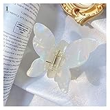 Yinyimei 100pcs,Haarspangen Süße Fee Schmetterling Form Haar Krallen Klammern Marmor Leoparden Druck Haarklammern Frauen Acryl Haarnadeln Barrettes Haarschmuck Geschenk (Color : 1)