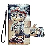 JRIANY Klapphüllen für Samsung Galaxy S5 Leder Hülle, Handyhülle PU Lederhülle Flip Case Cover Brieftasche Handytasche [ Kartenfach Klappbar ] Stoßfest Silikon Schutzhülle, H