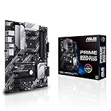 ASUS Prime B550-Plus Gaming Mainboard Sockel AM4 (ATX, Ryzen, PCIe 4.0, 2x M-2, 1Gbit/s-Ethernet, SATA 6Gbit/s, USB 3.2 Gen 2 Typ-A/C, Unterstützung für Aura Sync RGB Header)