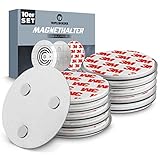 10x Universal Rauchmelder Magnethalter kein Bohren – Ø70mm Selbstklebende Klebepads für gängige Rauchmelder - Magnethalterung R