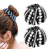 LoveLeiter Pferdeschwanz Haarspange Haarband Vintage geometrische versenkbare Haarschlaufen mode Haarklamme Rutschfest Haarspangen Kunststoff Klaue Clips Frauen Kristall Haar Brötchen Halter Clip