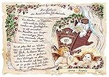 Die Staffelei Geschenk Karte A4, Taufe, Baby, Engel, Zeichnung aus Sachsen, liebevolles Gedicht, inklusive Wunschtex