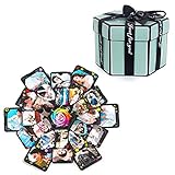 LTHTX Hexagon Surprise Explosion Box DIY Handmade Scrapbook Fotoalbum Hochzeit Geschenkbox für Valentine Boxen (Tiffany Blue)