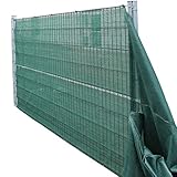 TOP MULTI 21715ga1828-0010 Tennis-Sichtschutz grün 1,80m x 25m, Zaun-Blende reißfest, UV-resistent, w