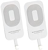 Callstel Wireless Charging: Qi-komp. Receiver-Pad kompatibel mit iPhone 6/7/s und iPhone 6/7/s Plus - 2er Set (Qi Induktions-Ladegeräte)