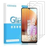 GEEMEE für Samsung Galaxy A32 4G/Galaxy M32 4G/Galaxy M22 4G (6,4') Panzerglas Schutzfolie, 9H Filmhärte Gehärtetem Schutzglas Hohe Empfindlichkeit Panzerglas Displayschutzfolie (Transparent)